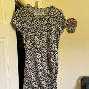 Cheetah print boutique body con dress
